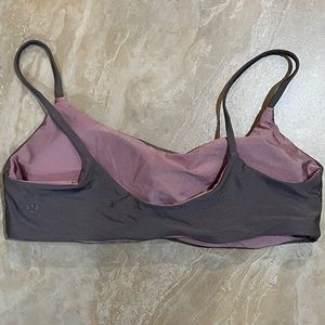 Lululemon gray pink sports bra small